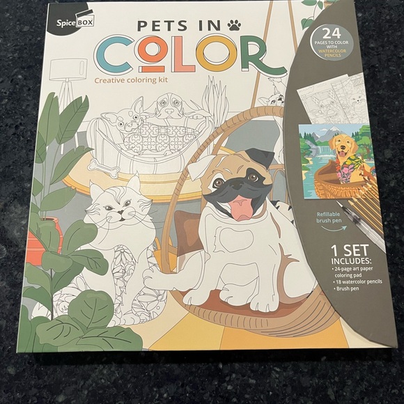Spice Box Other - Spice Box Pets in Color Creative Coloring Kit - Multicolor